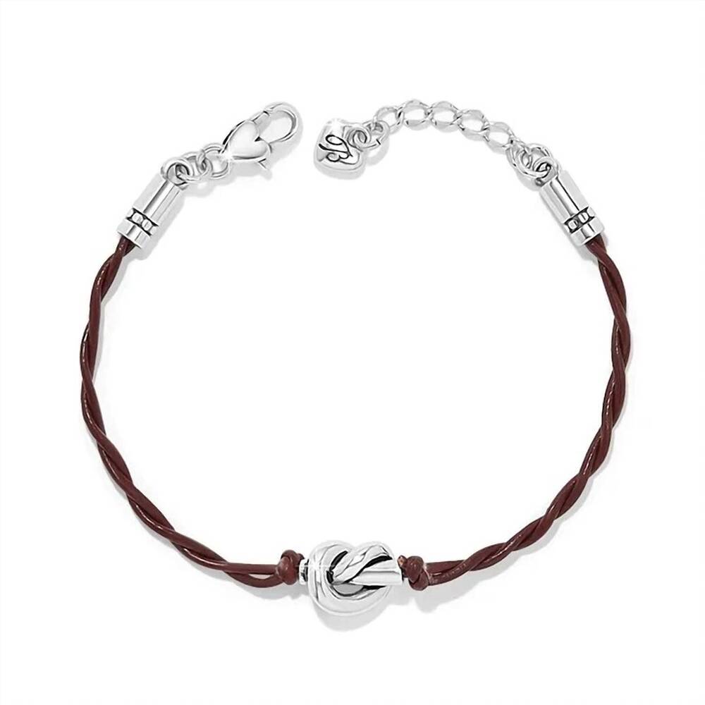 NEW BRIGHTON women's interlok bracelet in burgundy / silver